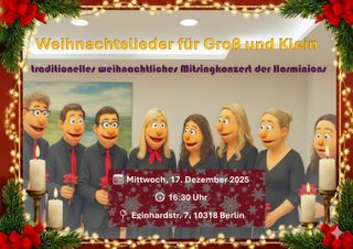 Harminions KI-generiert Weihnachten Einladung mitsingen